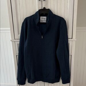 Sonoma Men's Dark Blue Quarter Zip Sweat Shirt